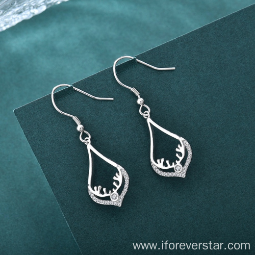 925 Silver Earrings Women Jewelry Drop Fancy Earrings